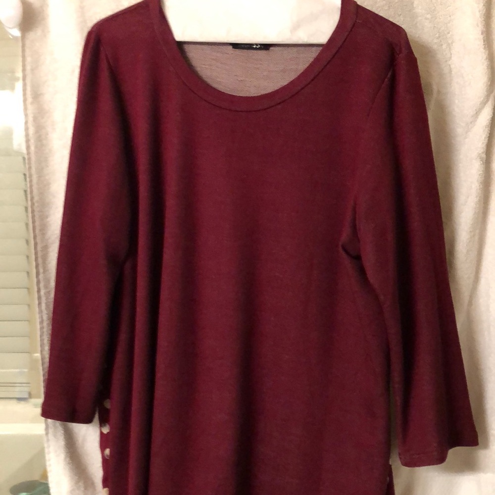 Stitch fix paper moon mixed material top